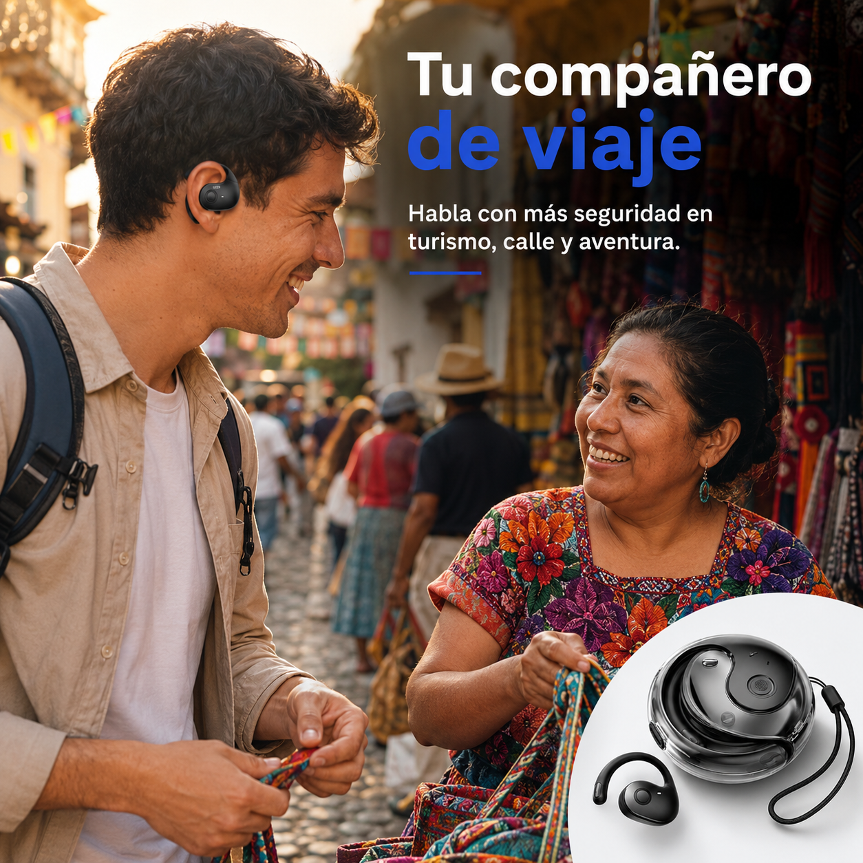 Audífonos Traductores Inteligentes +140 Idiomas + Ebook de Regalo  – Traducción en Tiempo Real en tus Oído